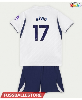 Günstige Tottenham Hotspur Savio #17 Heimtrikotsatz Kinder 2026-27 Kurzarm (+ Kurze Hosen)